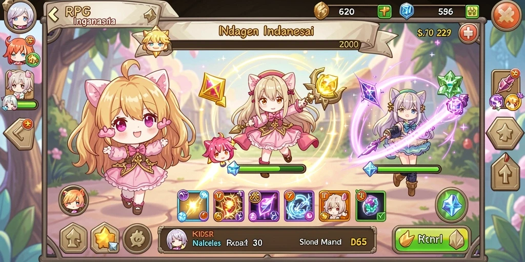 Screenshot menampilkan antarmuka permainan yang menarik.
