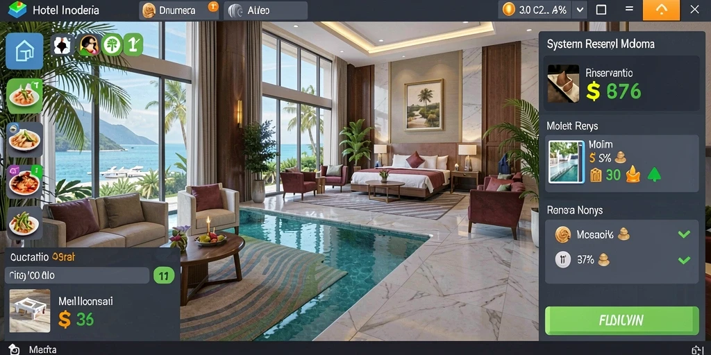 Screenshot 1 menampilkan tampilan antarmuka permainan yang menarik.