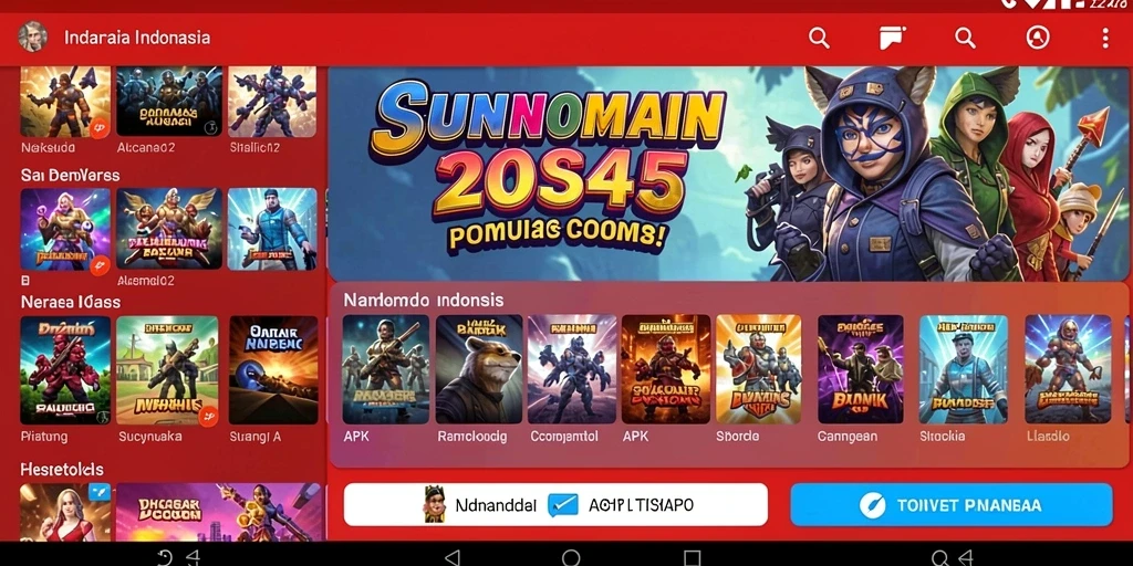 Tampilan awal aplikasi dengan navigasi sederhana.