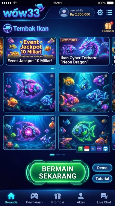 Galeri pratinjau visual wow33 build APK resmi terbaru